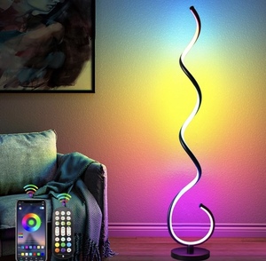 lot 168 image: Leniever RGB Spiral Floor Lamp