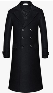 lot 188 image: Aptro Mens Full Lengh Trench Coat - Black, XXL