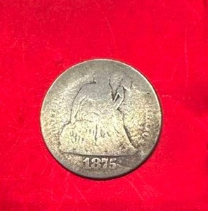 1875 Seated Liberty Dime