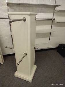 lot 149 image: Large Display Pedestal With Poles For Hanging