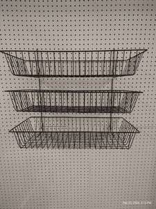 lot 164 image: (3) Wire Baskets for Pegboard