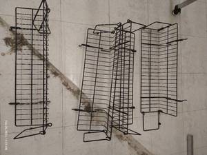 lot 282 image: Four Wire Peg Board Shelves