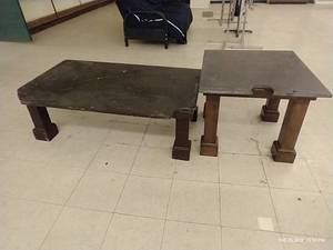 lot 331 image: Two Coffee Tables w Pool Table Slate Tops