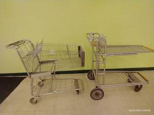 lot 334 image: Two Large Shopping Carts