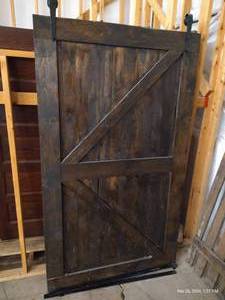 lot 339 image: Barn Door w Hanging Hardware