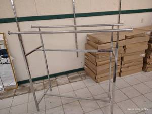 lot 345 image: Double Pole Clothes Rack