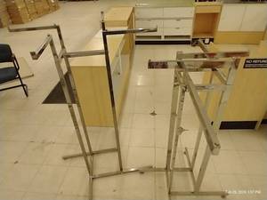 lot 356 image: Two Square Clothed Display Racks