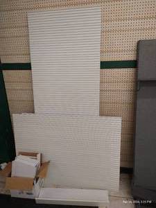 lot 399 image: Three Slatted Walls & Shelves