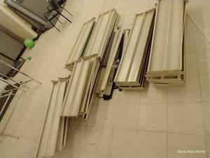 lot 411 image: Extra Metal Shelves & Parts