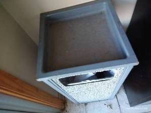 lot 452 image: Heavy Outside Garbage Can & Ash Tray