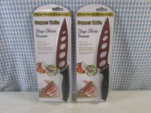 lot 172 image: (H-1) 2 Kitchen Copper Knives