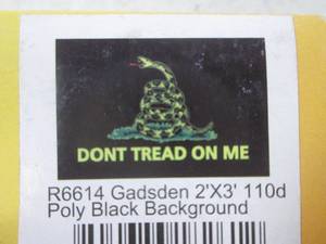 lot 150 image: (BSB) 2 ft x 3 ft Gadsden Flag - New