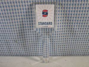 lot 146 image: (FS) Standard Lager Minn Made Clear Beer Tap Handle 9
