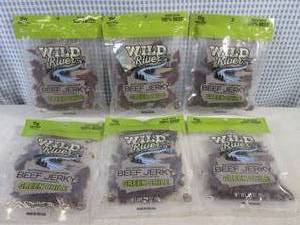 lot 202 image: (B-1) 6 Bags Wild River Green Chile Beef Jerky Past Date