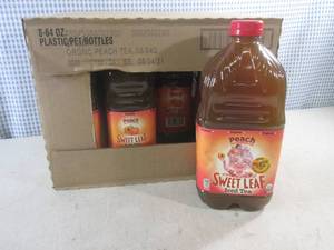 lot 205 image: (C-2) Case of 8 Organic Sweet Leaf Iced Tea 2 Qt Past Date Best by 08042021