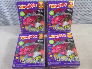 lot 211 image: (B-1) 4 Boxes of Funables Trolls Fruit Flavored Snacks 10 Pouches Per Box Past Date