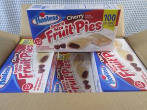 lot 221 image: (C-1) 6 Boxes of Hostess Cherry Snack Size Fruit Pies 12 Per Box Past Date Best by 07232023