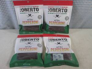 lot 227 image: (B-1) 4 Bags 100% Beef Pepperoni Sticks Best by Jan 2024