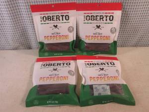 lot 228 image: (B-1) 4 Bags 100% Beef Pepperoni Sticks Best by Jan 2024