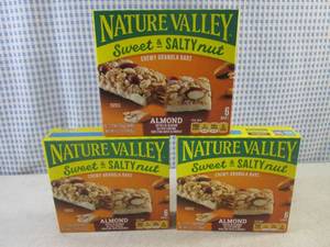 lot 238 image: (B-1) 3 Boxes of Nature Valley Almond Chewy Granola Bars Best by Feb 2024
