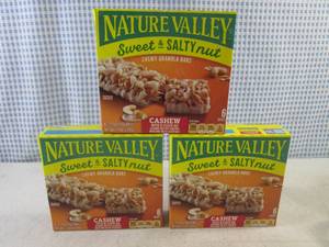 lot 239 image: (B-3) 3 Boxes of Nature Valley Cashew Chewy Granola Bars Best by March 2024