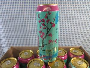 lot 261 image: (B-1) 12 Cans of Arizona Green Tea with Ginseng and Honey 22oz Cans Best by Mid 2025