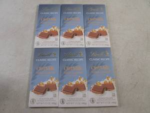 lot 277 image: (B-3) 6 Lindt Classic Recipe OatMilk Salted Caramel Non-Dairy Chocolate Bars Past Date