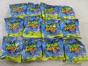 lot 292 image: (B-1) 12 Bags Sour Patch Kids Blueberry Candy Past Date