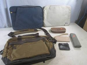 lot 107 image: (EW6) Duluth Trading Bag, 2 Laptop Bags and Other Misc