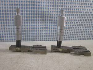 lot 5 image: (EC1) 2 Mitutoya 0-1  .0001 Micrometer Heads Mounted To Plates