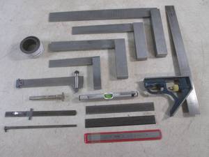 lot 14 image: (CSB) Precision Squares and Measuring Tools, Pocket Rulers, Magnetic Tape Ruler Etc