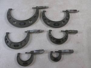 lot 48 image: (CSB) Mitutoyo 6pc Micrometer Set 0 - 1 to 5 - 6 - See Photos For Condition