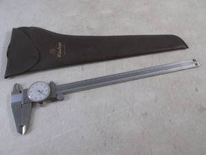 lot 52 image: (EC1) Mitutoyo 12 Dial Caliper 505-645-50 with Sleeve Case
