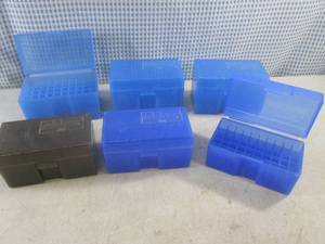 lot 71 image: (CS) 6 Midway Flip-Top Ammo Boxes 3 #509 and 3 #510