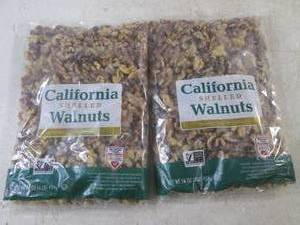 lot 327 image: (B-2) 2 Pounds of Shelled Walnuts 2 - 1 Pound Bags Best by Aug 2024