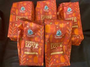 CaribouPumpkin ground coffee 5 bags Best by 03012024