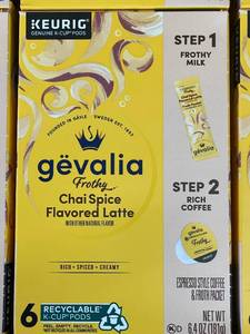 Gevalia Chai Spice Latte K-Cup pods 6 per Box 36 total Best by 11162023