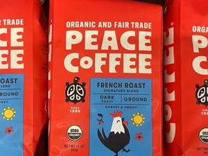 Peace coffee French roast 3 bags Best by 06122023