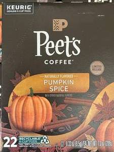 Peets Coffee Pumpkin Spice Kuerig 22 Cups X 5 boxes&nbspBest by 07202024