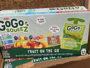 Applesauce pouches 6 Boxes&nbspBest by 11292023