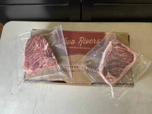 lot 1 image: Two Rivers Beef T-Bone Steak 8.10Lbs Pack date 05112023