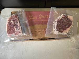lot 3 image: Two Rivers Beef Bone-In Ribeye Lip-On Steak - 7.40Lbs Pack date 09212022