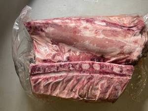 lot 6 image: Pork Loin Bone-In All Natural 14 of 83.6Lb Total Box - 1 Loin  20Lbs Best by 01112024