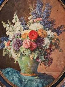 lot 22 image: Vintage Summer Flowers Bouquet Framed Print by Max Strekenbach