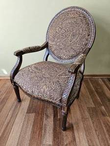 lot 27 image: Elegant Mocha Bergere Chairs from Ashley Furniture