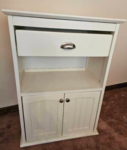 lot 151 image: White Enamel Storage Cabinet