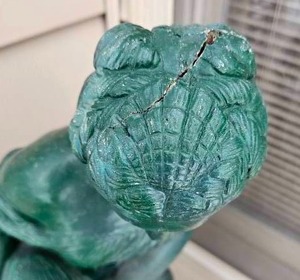 lot 56 image: Verdigris Lady with the Jug Garden Fountain Statue