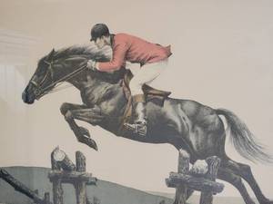 lot 15 image: SIGNED Art Print by Milford Mel Joseph Hunter III - Hunter Jumper - 142500
