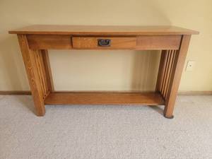 lot 54 image: Stylish Mission Style Console Table