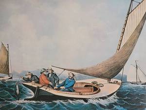 lot 199 image: Adventerous Currier & Ives Fine Art Print